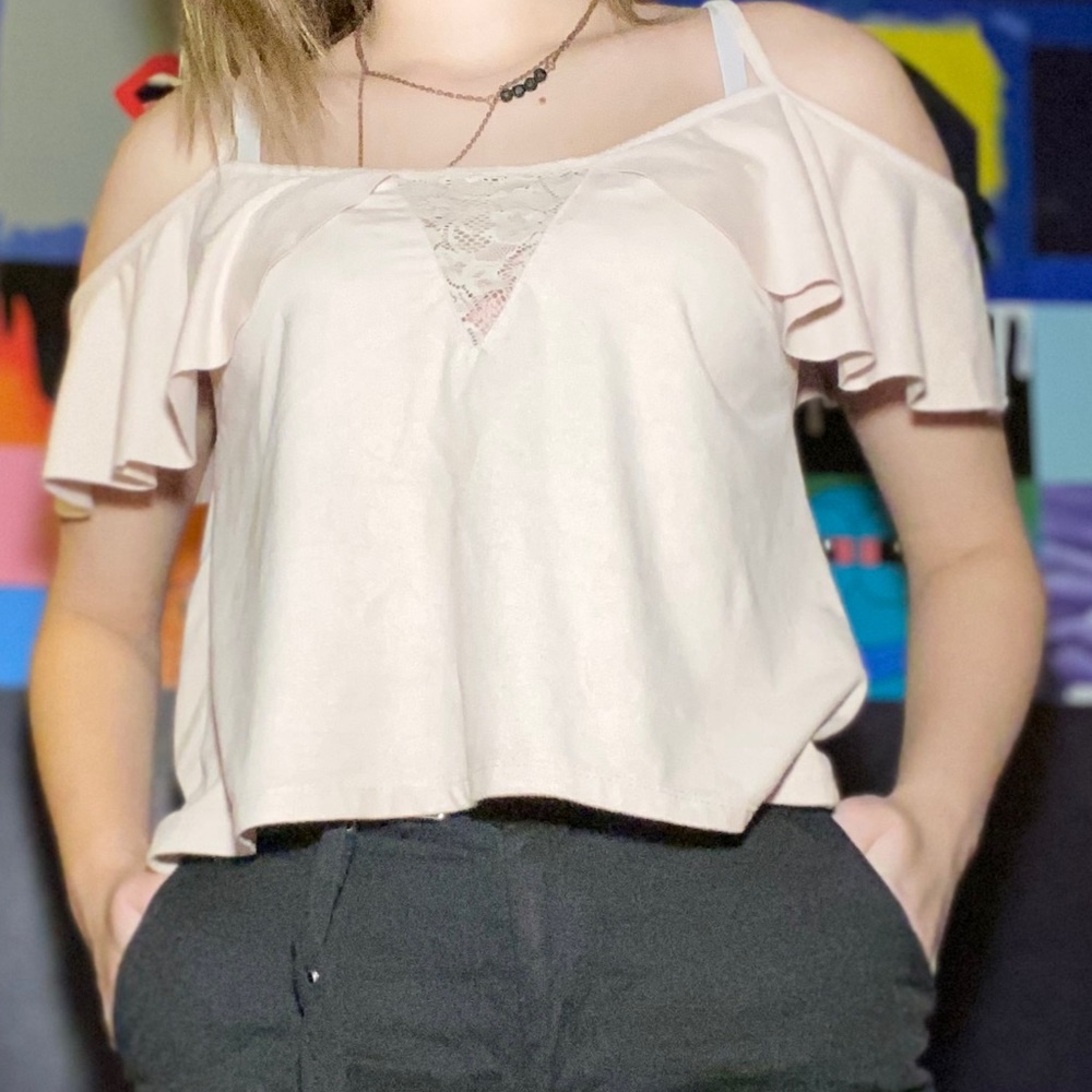 cropped tank/off the shoulder tee